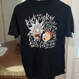 Rick and Morty Adult swim Graphic Black Tee